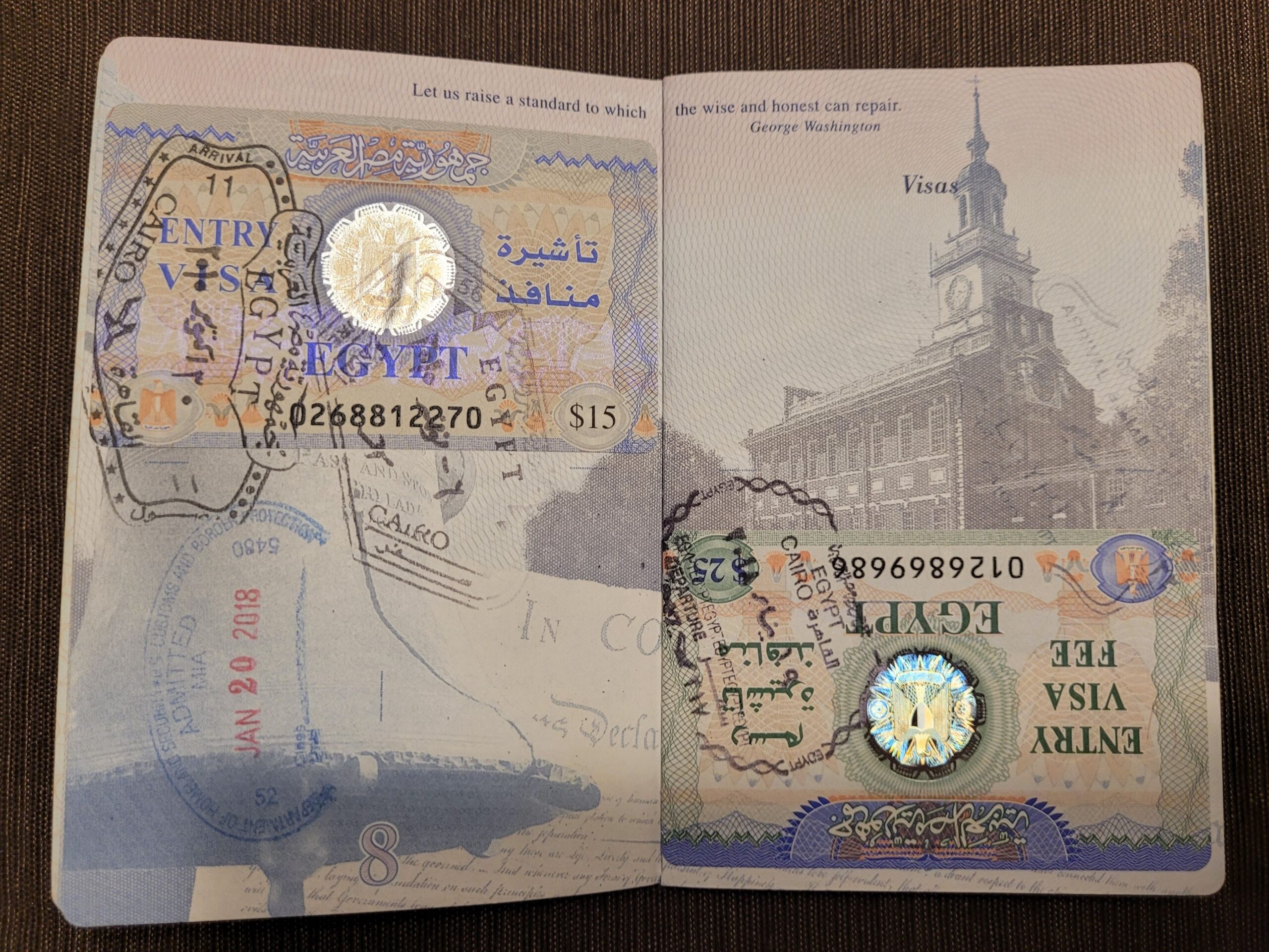 Image of travel visas